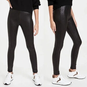 Plush Fleece Lined Liquid Leggings in Black Snake - NEW - Size XXL